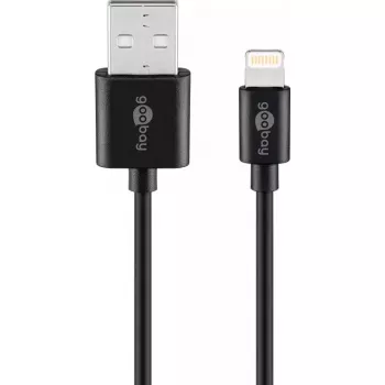 Goobay Lightning USB laadimis- ja sünkroonimiskaabel 0,5 m Lightning USB A CE MFi