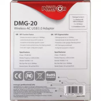 Juhtmevaba adapter Inter-Tech DMG-20