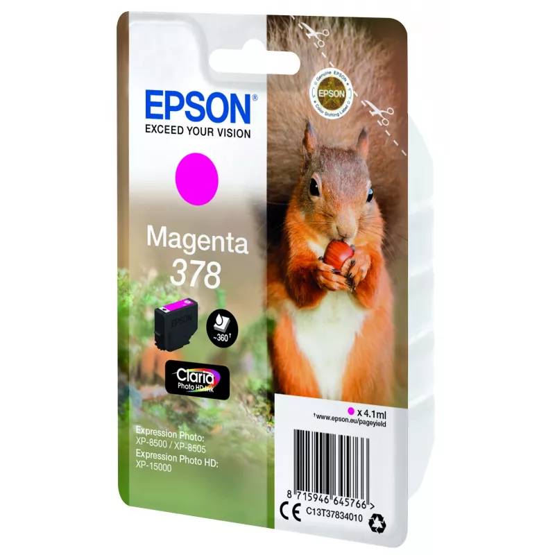 Epson 378 magenta kassett, 360 lehekülge, tint C13T37834010