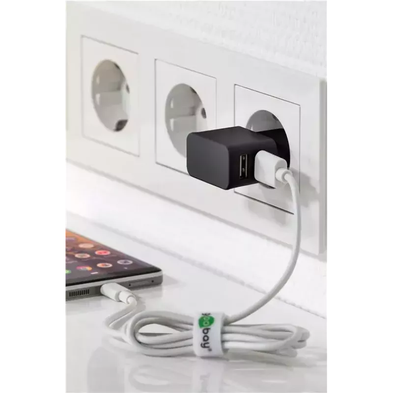 Laadimiskomplekt Indoor Goobay Dual Apple Lightning 44995