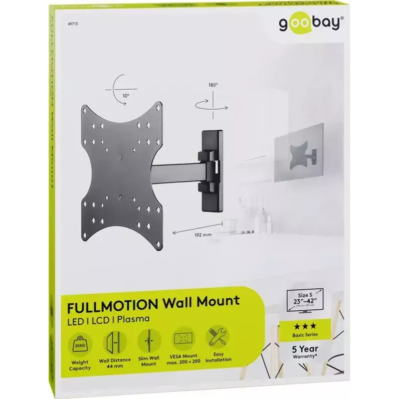 TV-kinnitus Goobay 49713 106,7 cm (42 tolli) Must