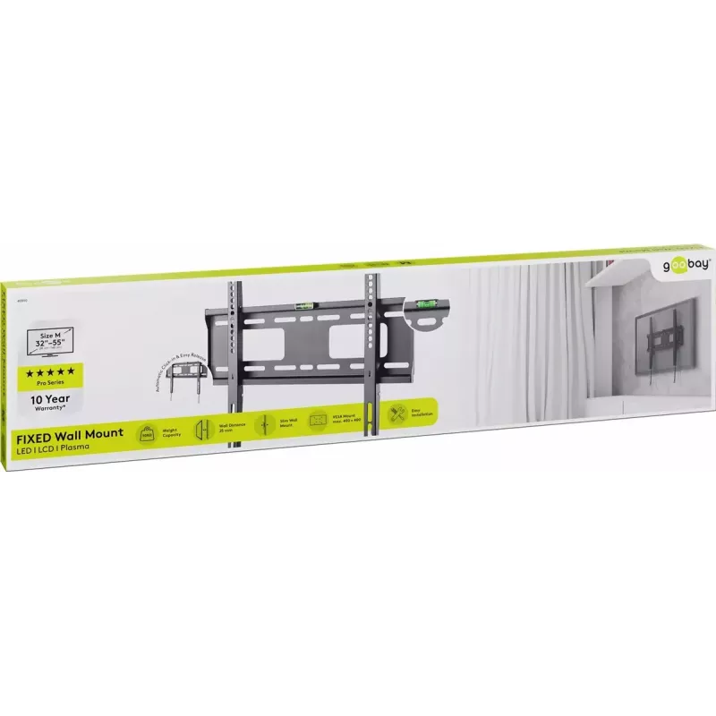 TV-kinnitus Goobay 49890 139,7 cm (55 tolli) Must