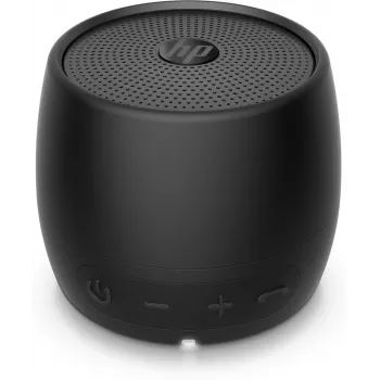 HP must Bluetooth kõlar 360, juhtmega ja juhtmevaba, mono kaasaskantav kõlar, must, silinder, nupud, universaalne