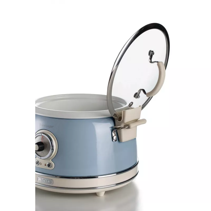 Ariete 2904 Riisikeetja - Elektriline riisikeetja keraamilise kausiga - Omatehtud sushi - Multikeetja - Vintage Line - 3,5 L - 650 W - Sinine