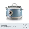 Ariete 2904 Riisikeetja - Elektriline riisikeetja keraamilise kausiga - Omatehtud sushi - Multikeetja - Vintage Line - 3,5 L - 650 W - Sinine