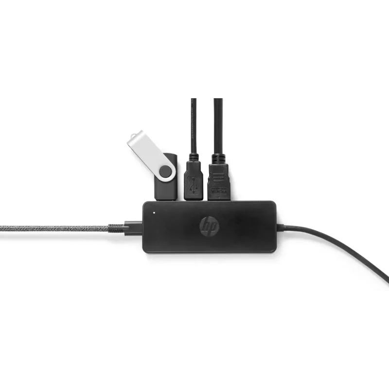 HP USB-C Travel Hub G2, juhtmega, USB 3.2 Gen 1 (3.1 Gen 1) USB-C, must, Hiina, Windows 10, 107 mm