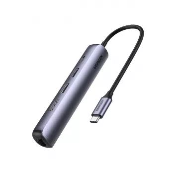 Ugreen 10919 sülearvuti dokk/pordireplikaator Juhtmega USB 3.2 Gen 1 (3.1 Gen 1) USB-C Hall