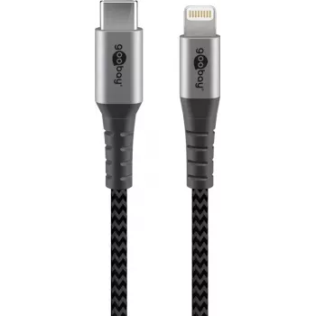 Goobay Lightning-kaabel 0,5 m USB-C Lightningule 3 A 20 V must hall