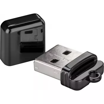 Kaardilugeja GOOBAY USB-A 2.0 MicroSD jaoks, 480 Mbit/s, must
