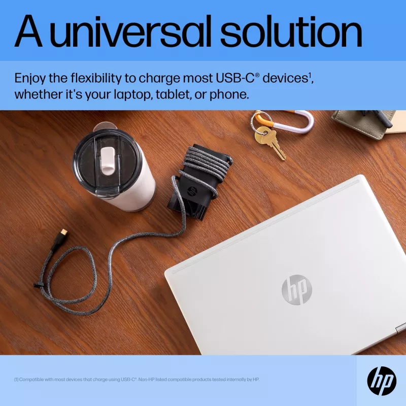 HP USB-C 65W sülearvuti laadija, sülearvuti, siseruumides, 90 V, 65 W, 5–20 V, 1,6 A
