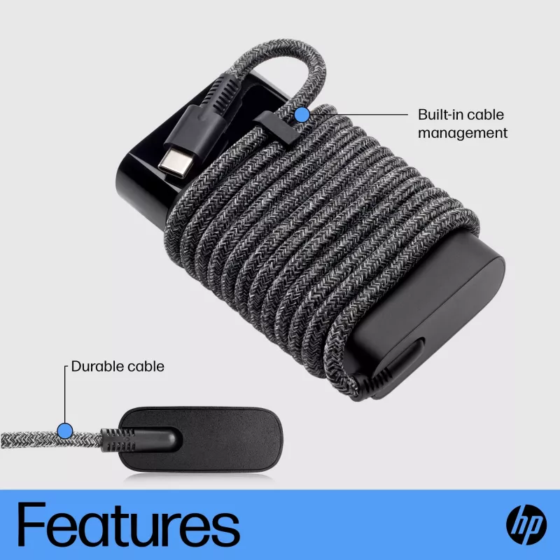 HP USB-C 65W sülearvuti laadija, sülearvuti, siseruumides, 90 V, 65 W, 5–20 V, 1,6 A