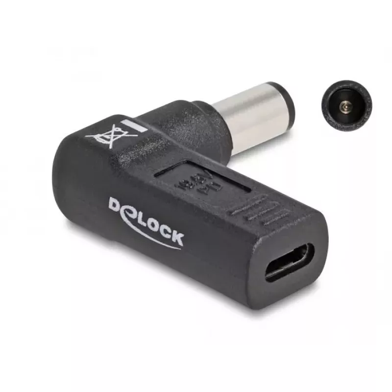 DeLOCK adapter USB USB-C emane HP 7,4 x 5,0 mm isane 90° nurga all