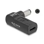 DeLOCK Adapter USB USB-C emane pistik 5,5 x 2,1 mm isane pistik 90° nurga all