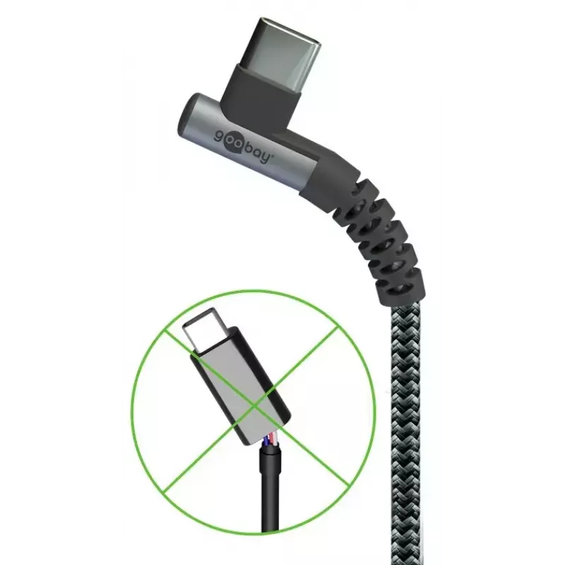 Goobay USB-kaabel USB 2.0 2 m USB-C must hall