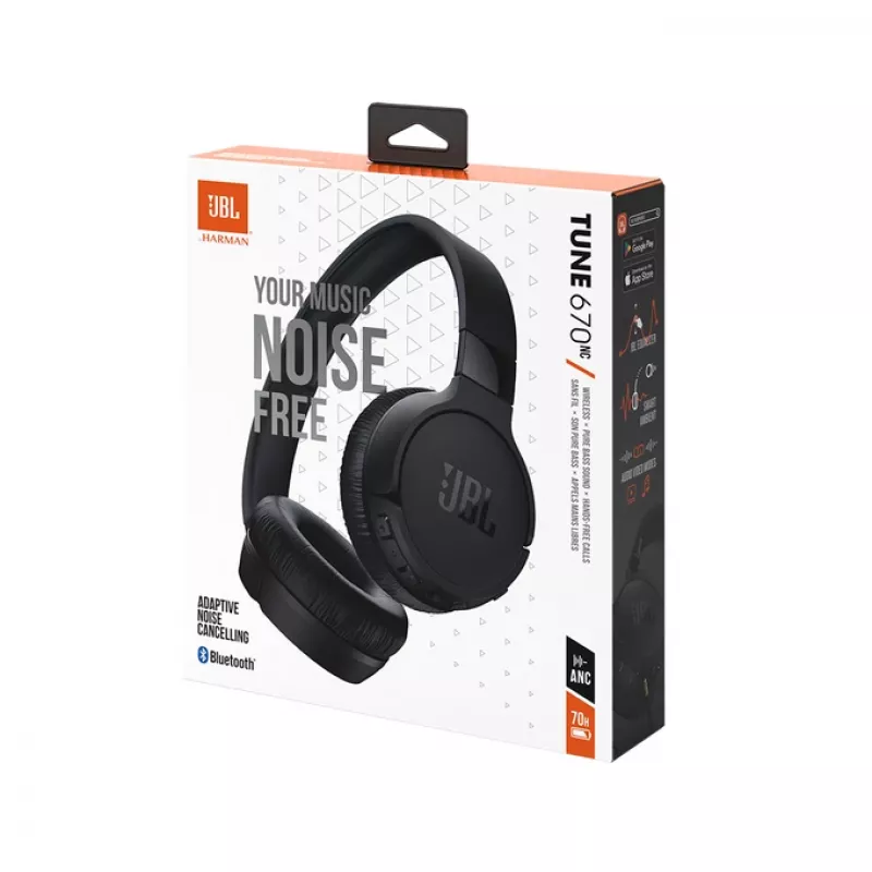 JBL Tune 670 NC Peakomplekt Juhtmega ja juhtmevaba Peakomplekti kõrvaklapid Kõned/muusika USB USB-C Bluetooth Must