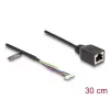 Võrgukaabel DeLOCK 88007 RJ45 4-kontaktsele 6-kontaktsele Cat5e 0,3 m must