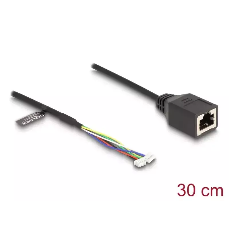 Võrgukaabel DeLOCK 88007 RJ45 4-kontaktsele 6-kontaktsele Cat5e 0,3 m must
