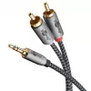Audio kaabel WENTRONIC Goobay 65290 — 3.5mm male to 2×RCA male, 5 m, copper, gold-plated, magnetically shielded