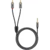 Audio kaabel WENTRONIC Goobay 65290 — 3.5mm male to 2×RCA male, 5 m, copper, gold-plated, magnetically shielded