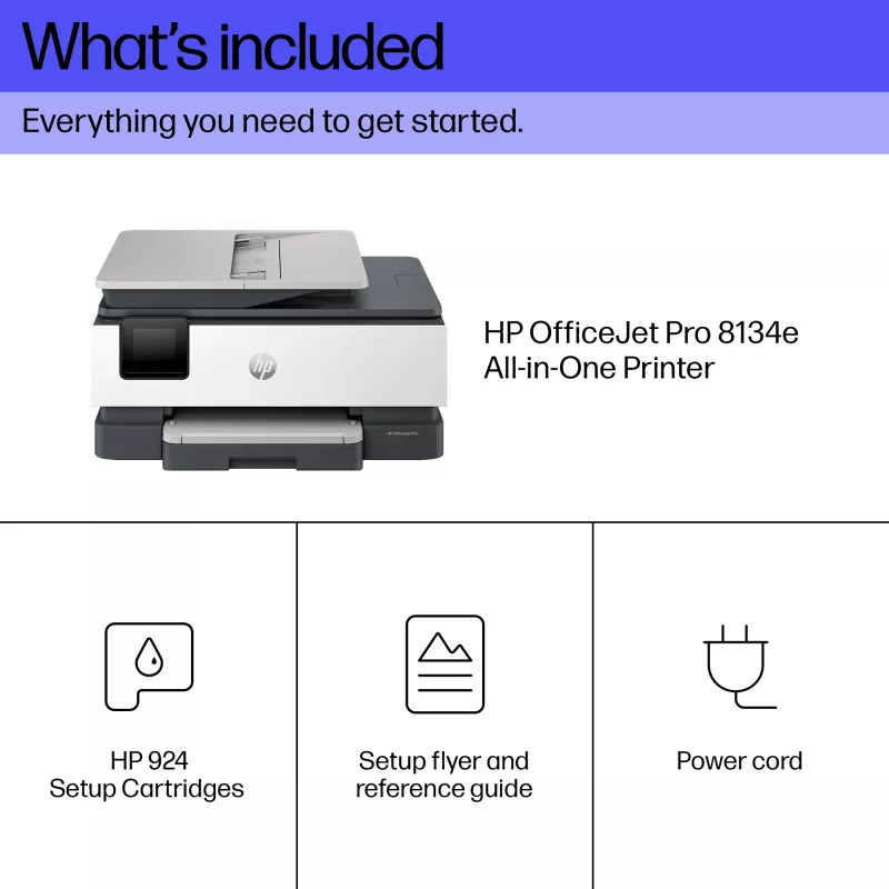 HP OfficeJet Pro 8134e traadita mitmeotstarbeline värviprinter, Instant Ink; kahepoolne printimine