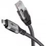 Goobay soovahetaja USB C RJ-45-le 10 m must hõbedane
