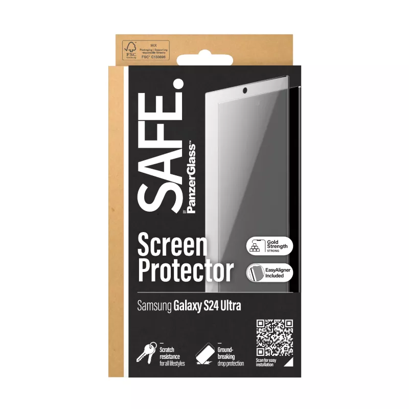 PanzerGlass SAFE. by ® ekraanikaitse Samsung Galaxy S24 Ultra | Ultra-Wide Fit koos EasyAligneriga