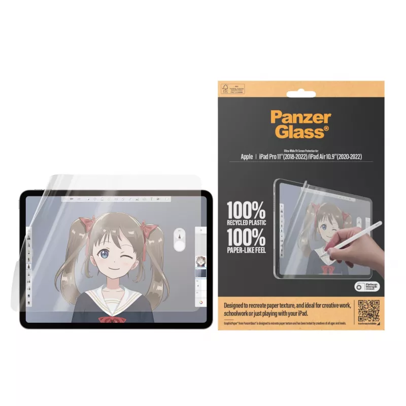 PanzerGlass ® GraphicPaper® ekraanikaitse iPad Pro 11'' (2018-2022) | iPad Air 10.9'' (2020-2022) | ülilai sobivus