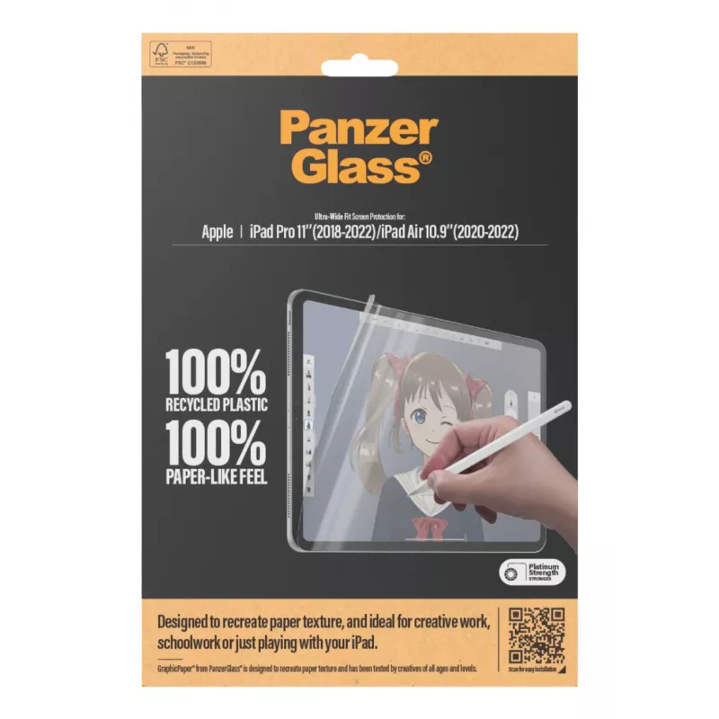 PanzerGlass ® GraphicPaper® ekraanikaitse iPad Pro 11'' (2018-2022) | iPad Air 10.9'' (2020-2022) | ülilai sobivus