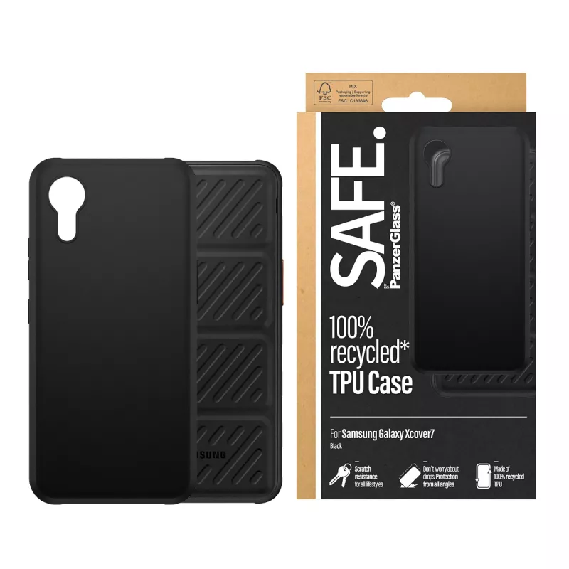 PanzerGlass SAFE. by ® TPU-ümbris Must Samsung Galaxy Xcover7