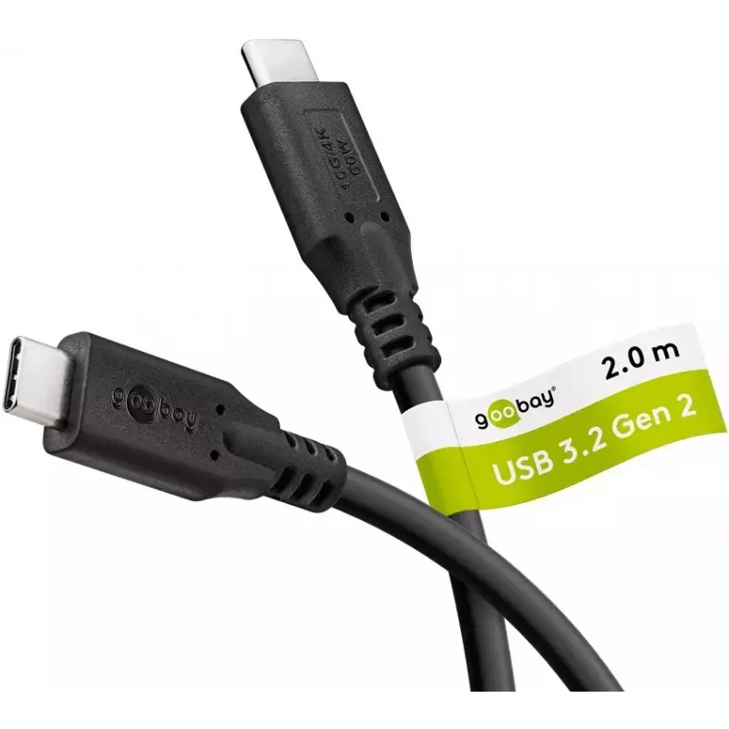 USB-kaabel Goobay 74207 USB 3.2 Gen 1 2m USB C Must