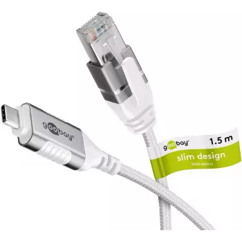 Goobay 74386 kaabli soovahetaja USB 3.1 tüüp A RJ45 valge