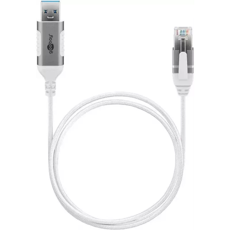 Goobay 74378 kaabli soovahetaja USB 3.0 Type A RJ45 1,5 m valge