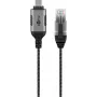 Kaabli soovahetaja Goobay 74408 USB 3.1 tüüp A RJ45 15m Must Hõbedane