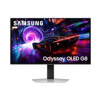 Samsung G81SF arvutimonitor 68,6 cm (27 tolli) 3840 x 2160 4K Ultra HD OLED hõbedane