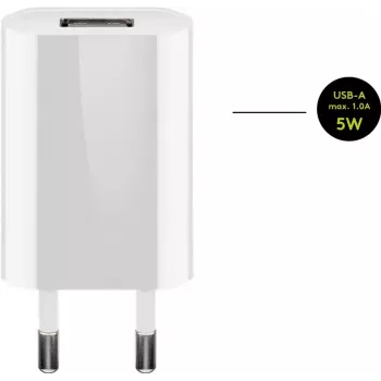 Laadijakomplekt Goobay 5W Apple Lightning siseruumide vahelduvvoolu mobiiltelefon