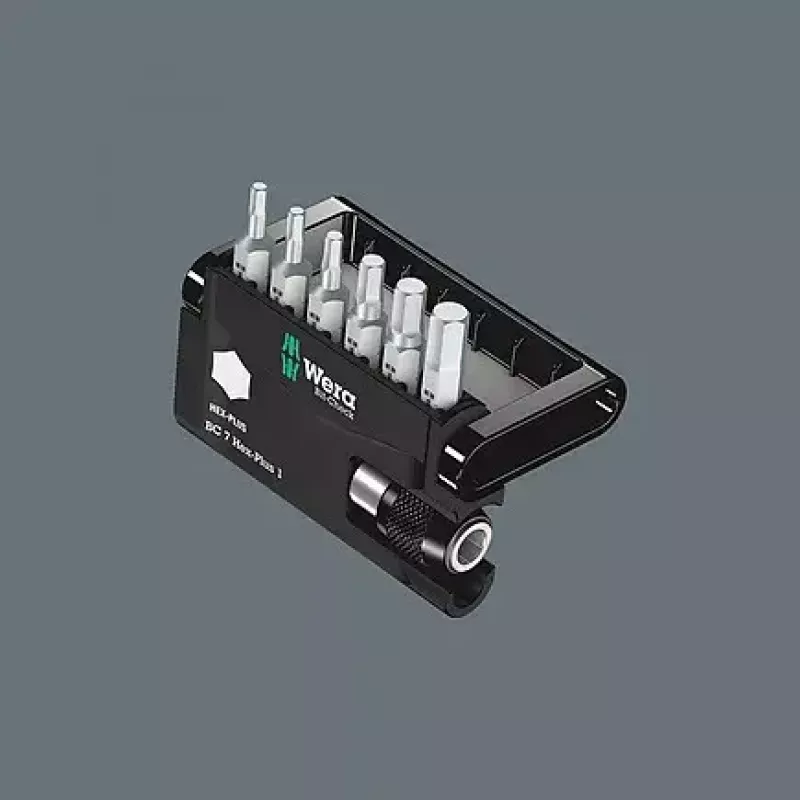 Wera Bit-Check 7 Hex-Plus 1 kruvikeeraja otsakute komplekt, 7 tk, H2-H6