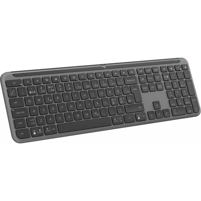 Logitech K950 Signature õhuke klaviatuur kontorisse RF juhtmevaba Bluetooth QWERTY taani soome põhjamaade rootsi grafiit