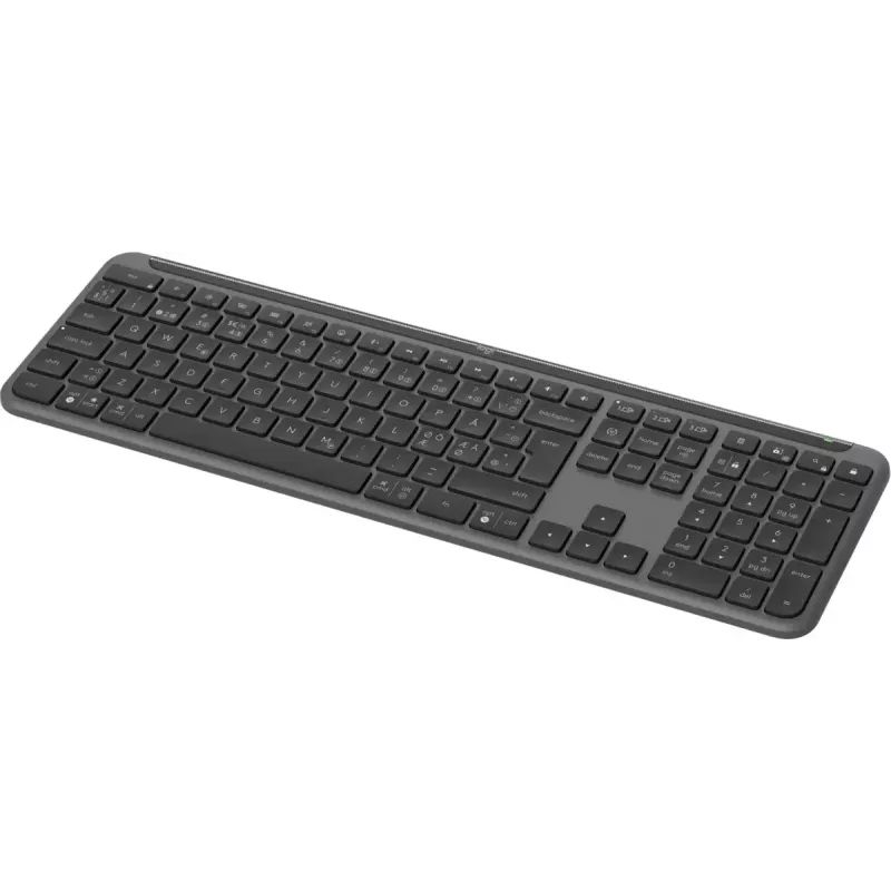 Logitech K950 Signature õhuke klaviatuur kontorisse RF juhtmevaba Bluetooth QWERTY taani soome põhjamaade rootsi grafiit