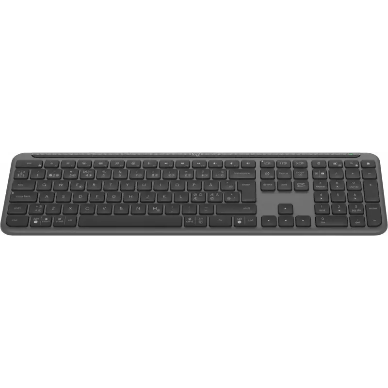 Logitech K950 Signature õhuke klaviatuur kontorisse RF juhtmevaba Bluetooth QWERTY taani soome põhjamaade rootsi grafiit