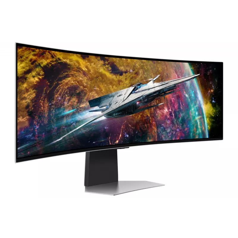 Samsung G95SC arvutimonitor 124,5 cm (49 tolli) 5120 x 1440 pikslit Dual QHD OLED hõbedane