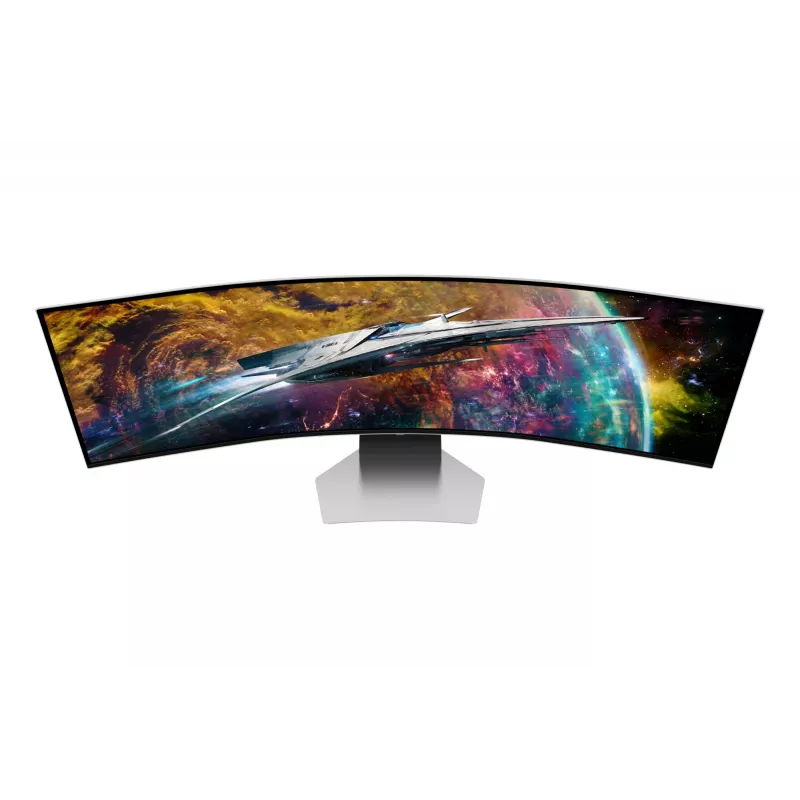 Samsung G95SC arvutimonitor 124,5 cm (49 tolli) 5120 x 1440 pikslit Dual QHD OLED hõbedane
