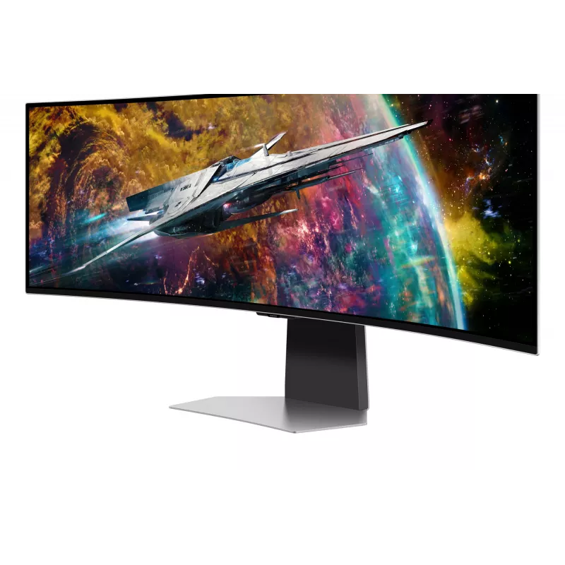 Samsung G95SC arvutimonitor 124,5 cm (49 tolli) 5120 x 1440 pikslit Dual QHD OLED hõbedane