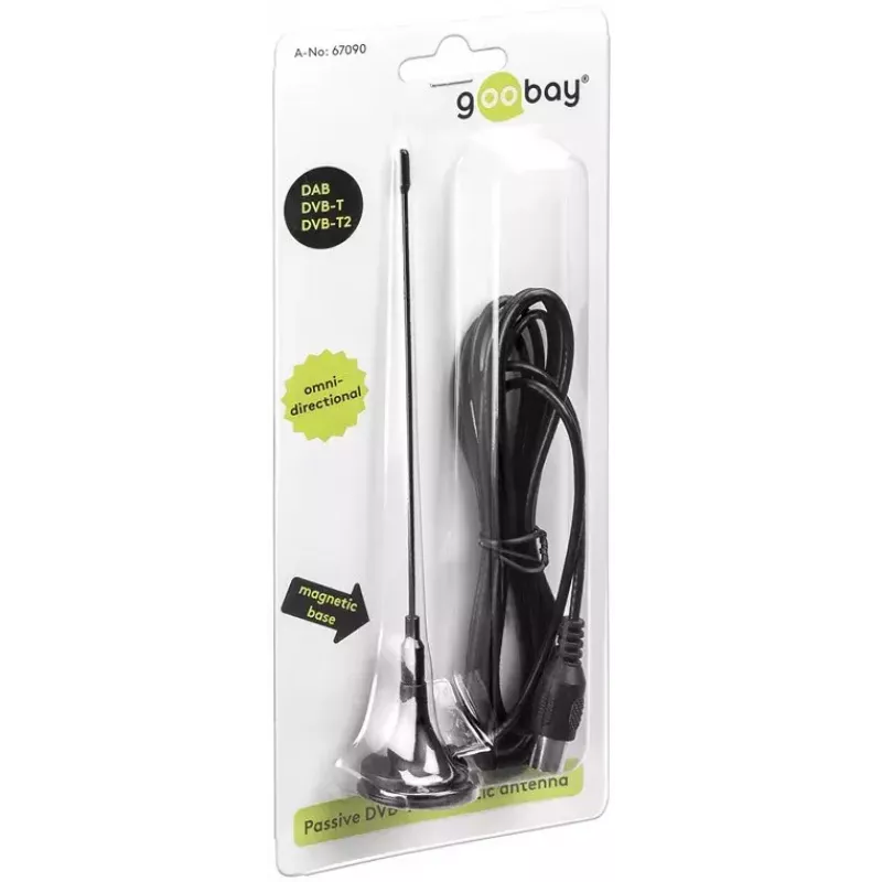 Antenn Goobay Passive DVB-T2 (HD) Mini Magnetic