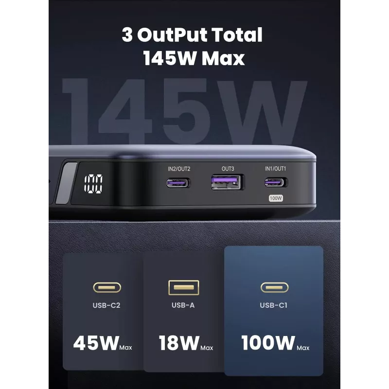 Kaasaskantav akupank Ugreen 90597A 25000 mAh