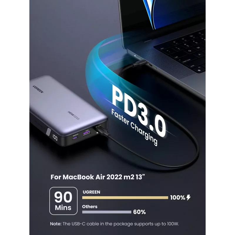 Kaasaskantav akupank Ugreen 90597A 25000 mAh