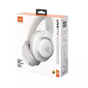 JBL Live 770NC juhtmeta kõrvaklapid, peapael, kõned/muusika, Bluetooth, valge