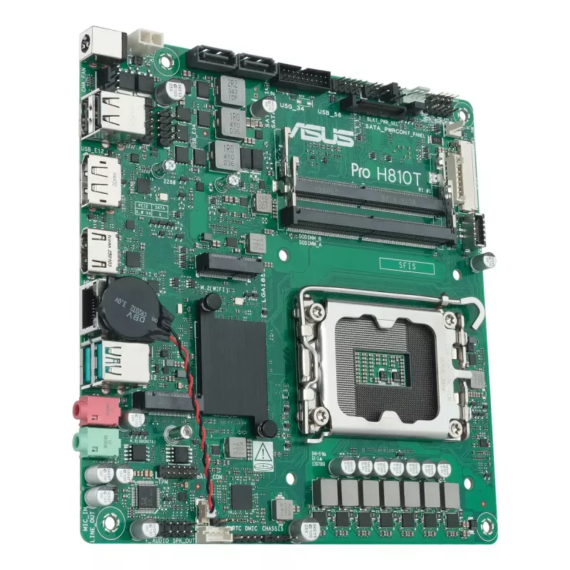 Emaplaat ASUS Pro H810T-CSM Intel H810 LGA 1851 mini ITX DDR5 128GB