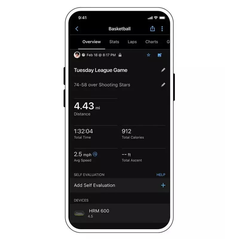 GARMIN HRM 600 pulsikell rinnalisa Bluetooth ANT+ reguleeritav 56–72 cm, must
