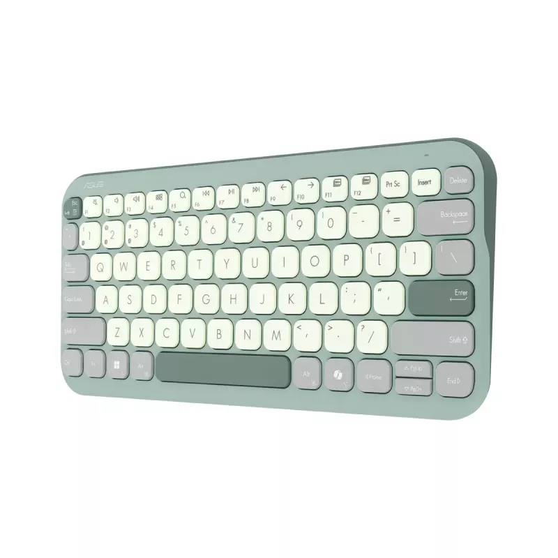 ASUS KW100 /GN/GE/81 klaviatuur Kodu Bluetooth QWERTZ Saksa Roheline, Heleroheline