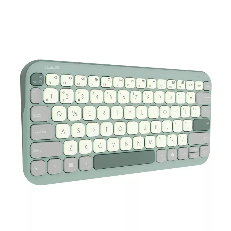 ASUS KW100 /GN/GE/81 klaviatuur Kodu Bluetooth QWERTZ Saksa Roheline, Heleroheline